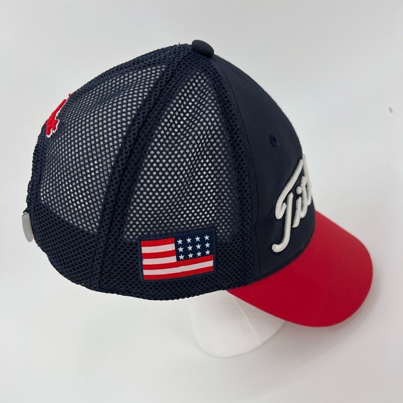 Titleist Adjustable Baseball Cap Golf Hat With American Flag Red White & Blue - Picture 4 of 6